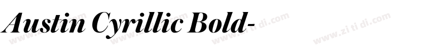 Austin Cyrillic Bold字体转换
